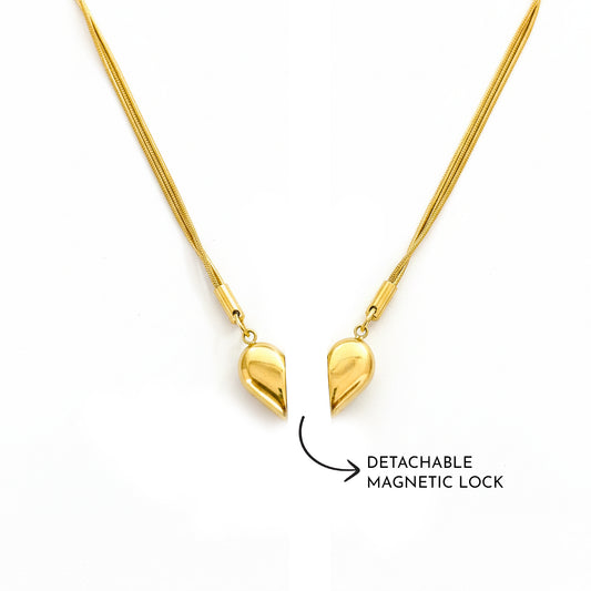 Magnetic Heart Lock Necklace – 18K Gold Plated