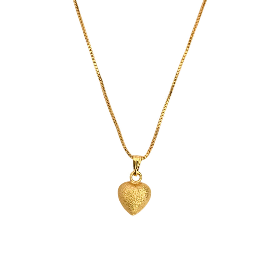 Gold-Plated Heart Pendant Necklace | Minimal Everyday Jewellery for Women & Girls