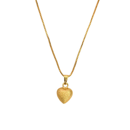 Gold-Plated Heart Pendant Necklace | Minimal Everyday Jewellery for Women & Girls