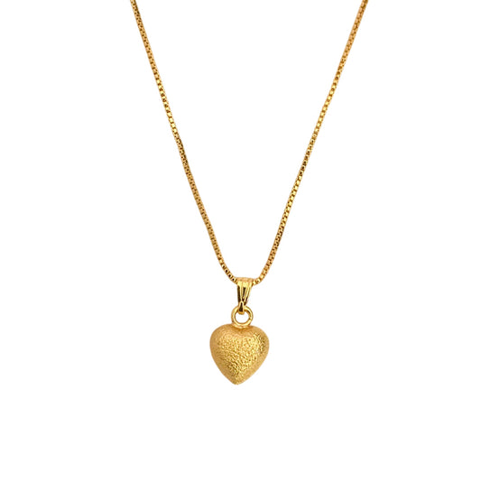 Gold-Plated Heart Pendant Necklace | Minimal Everyday Jewellery for Women & Girls
