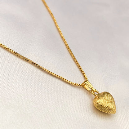 Gold-Plated Heart Pendant Necklace | Minimal Everyday Jewellery for Women & Girls