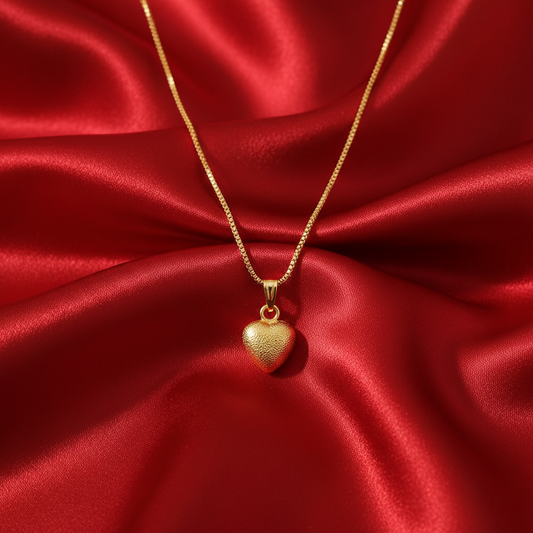 Gold-Plated Heart Pendant Necklace | Minimal Everyday Jewellery for Women & Girls