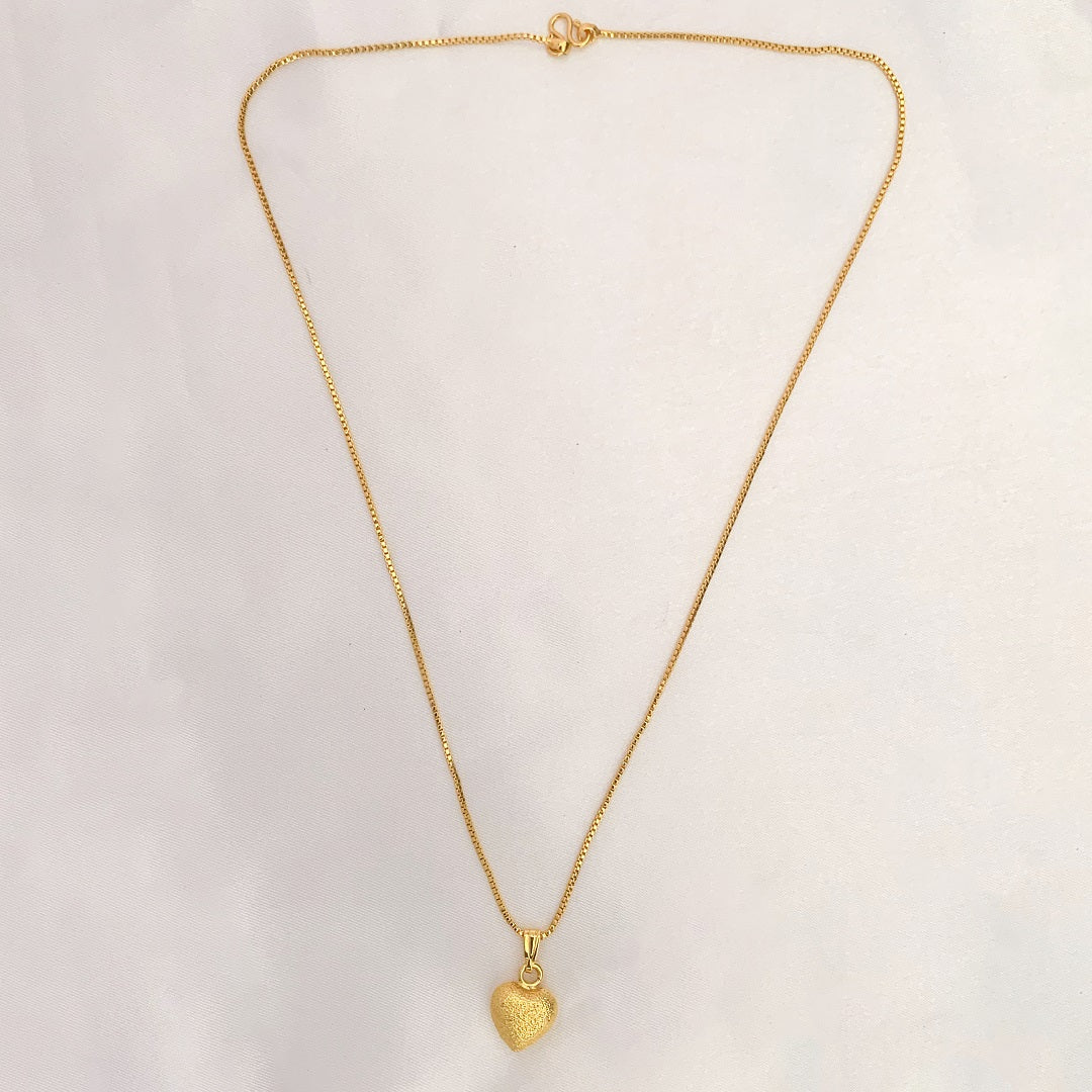 Gold-Plated Heart Pendant Necklace | Minimal Everyday Jewellery for Women & Girls