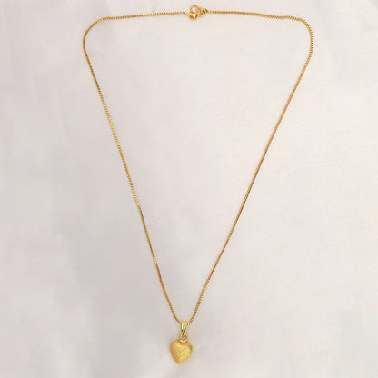 Gold-Plated Heart Pendant Necklace | Minimal Everyday Jewellery for Women & Girls
