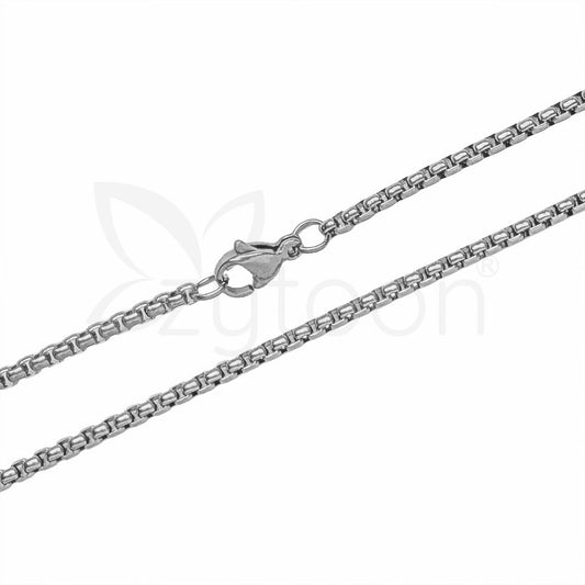 Black & Silver Stainless Steel Dog Tag Pendant Necklace | Modern & Minimal Chain