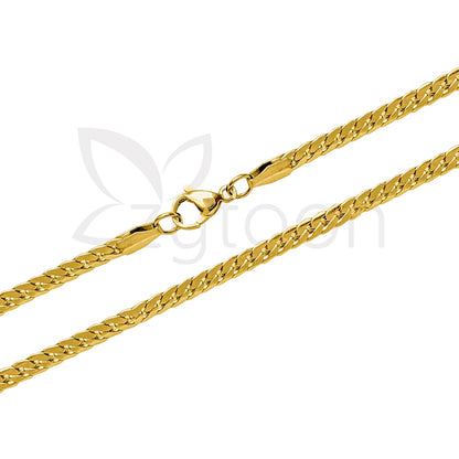 Men's Gold Plated Curb Chain Necklace - Classic Cuban Link