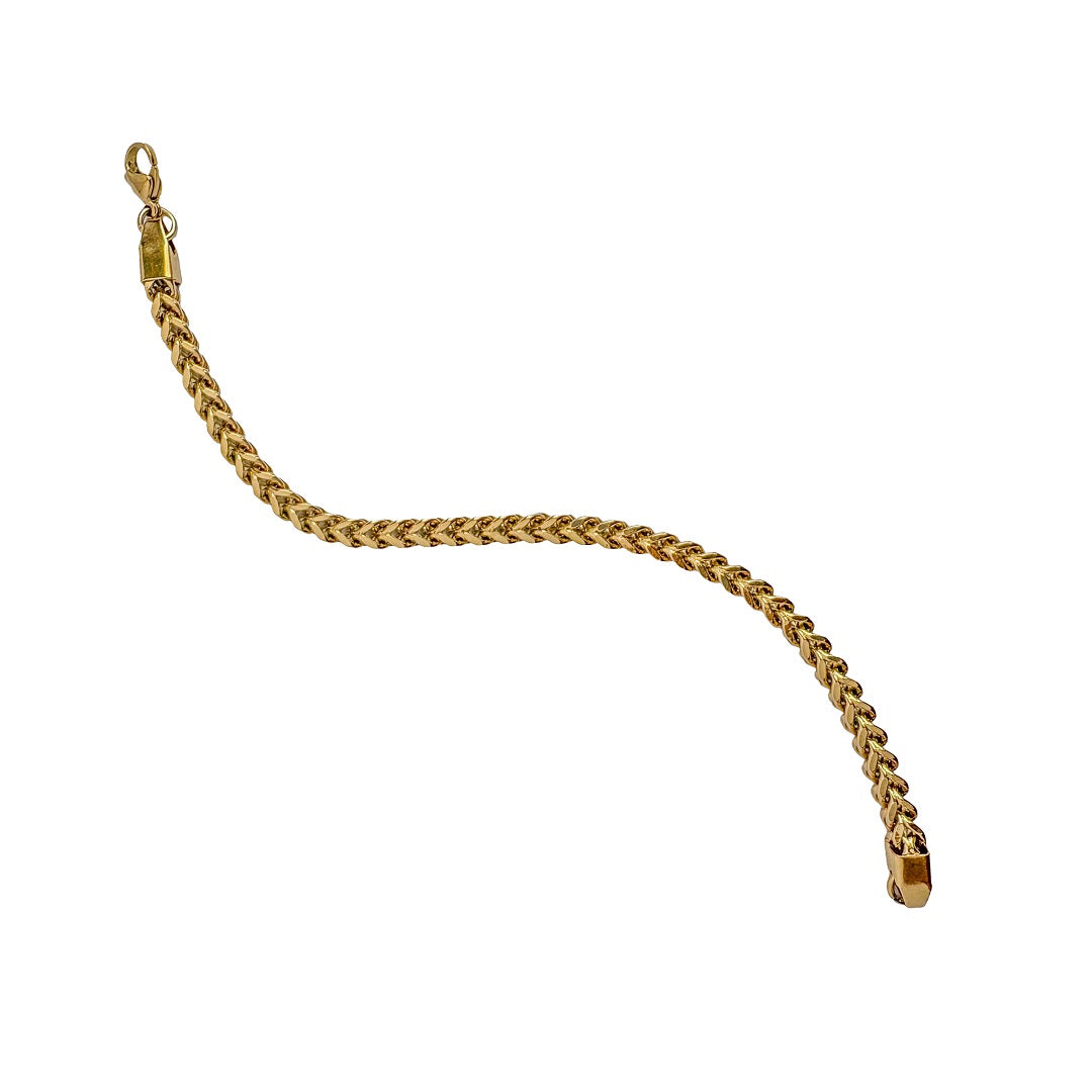 Men's Gold-Plated Cuban Link Chain Bracelet – Classic Style