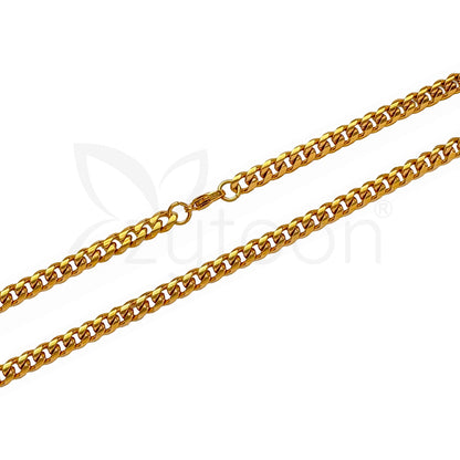 Men's Gold Plated Curb Chain Necklace – Classic Cuban Link