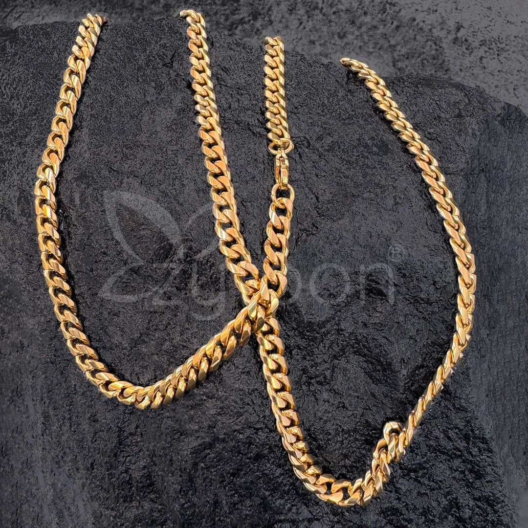 Men's Gold Plated Curb Chain Necklace – Classic Cuban Link