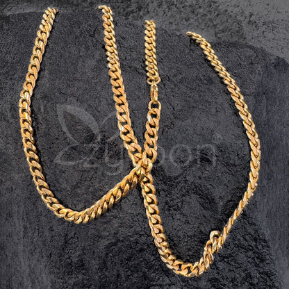 Men's Gold Plated Curb Chain Necklace – Classic Cuban Link