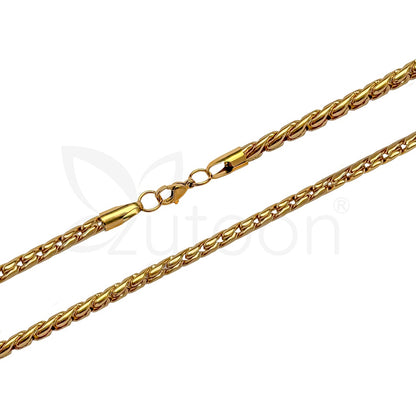 Men's Gold Plated Palm Link Chain Necklace – Durable & Stylish