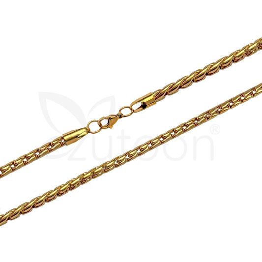 Men's Gold Plated Palm Link Chain Necklace – Durable & Stylish