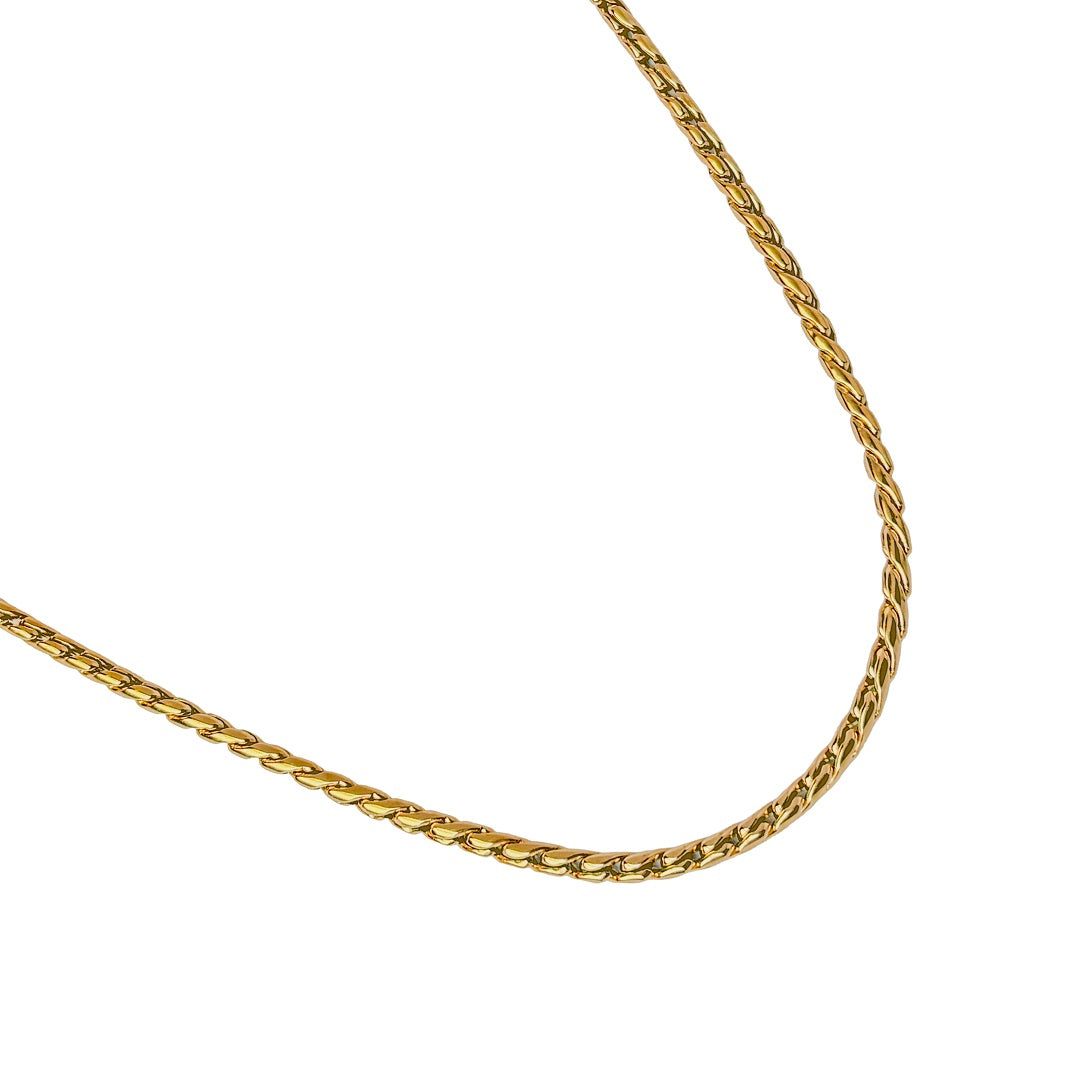 Men's Gold Plated Palm Link Chain Necklace – Durable & Stylish
