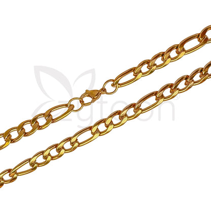 Men’s Gold-Plated Stainless Steel Chain Necklace | Bold & Stylish Cuban Link Chain