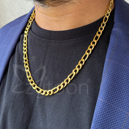 Men’s Gold-Plated Stainless Steel Chain Necklace | Bold & Stylish Cuban Link Chain