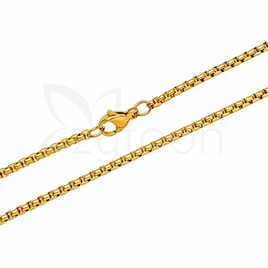 Men’s Gold-Plated Triangle Pendant Necklace | Modern Geometric Chain