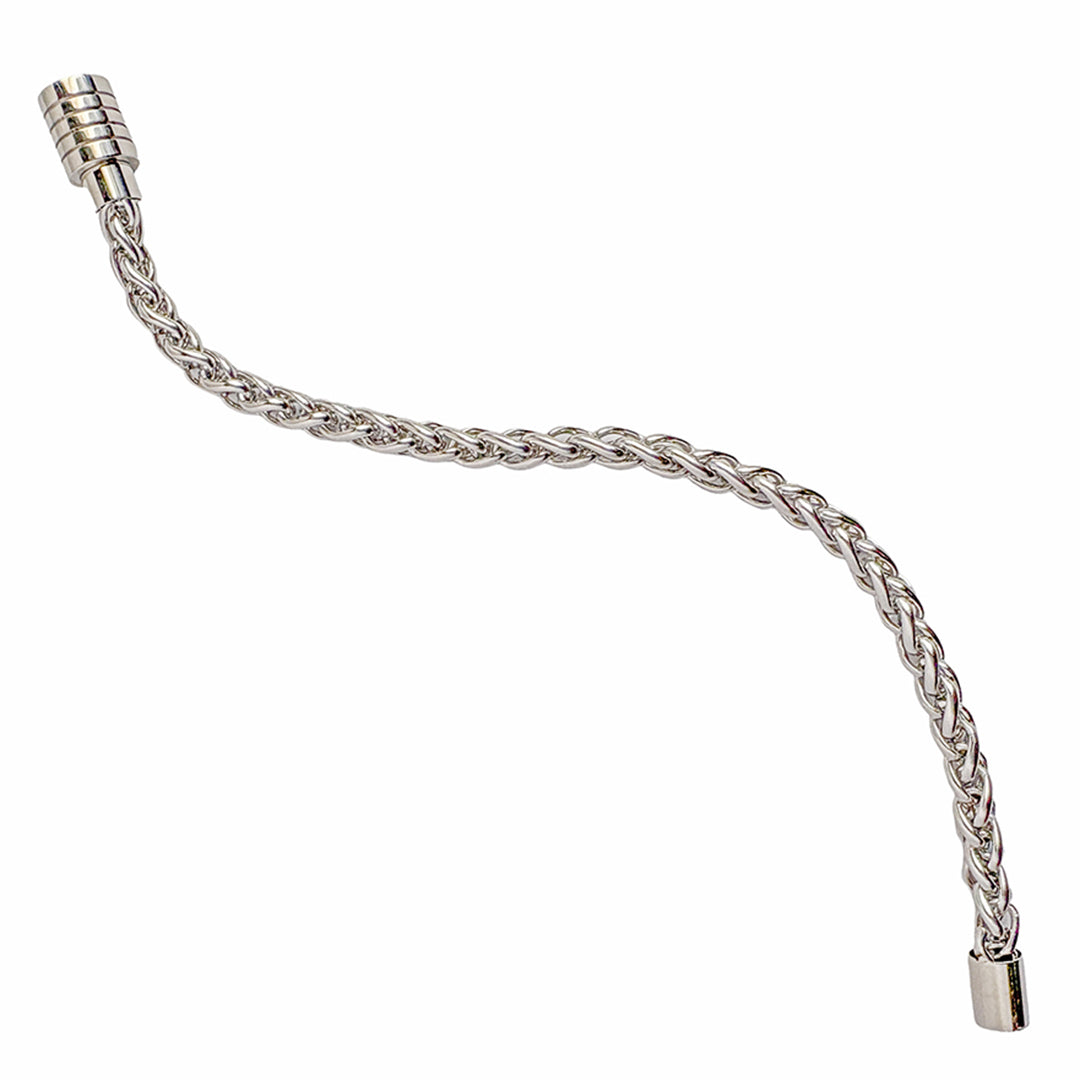 Men's Silver-Tone Franco Bracelet | Magnetic Clasp – Zytoon