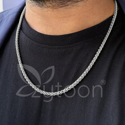 Men's Silver-Tone Franco Chain Necklace – style & durable