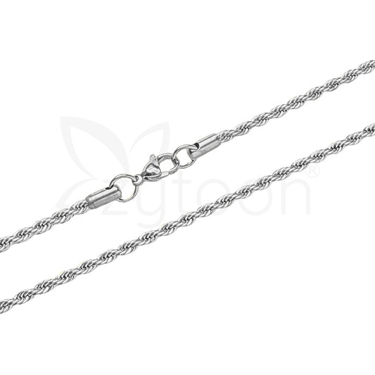 Men’s Rope Chain Necklace in Silver-Tone – Fashion Jewelry for All Occasions