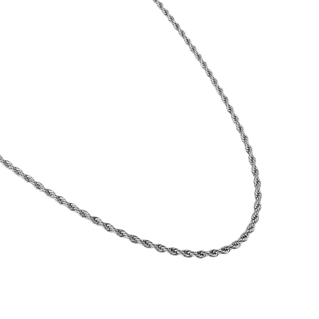 Men’s Rope Chain Necklace in Silver-Tone – Fashion Jewelry for All Occasions