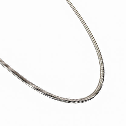 Men's Silver-Tone Snake Chain Necklace – Sleek Stainless Steel