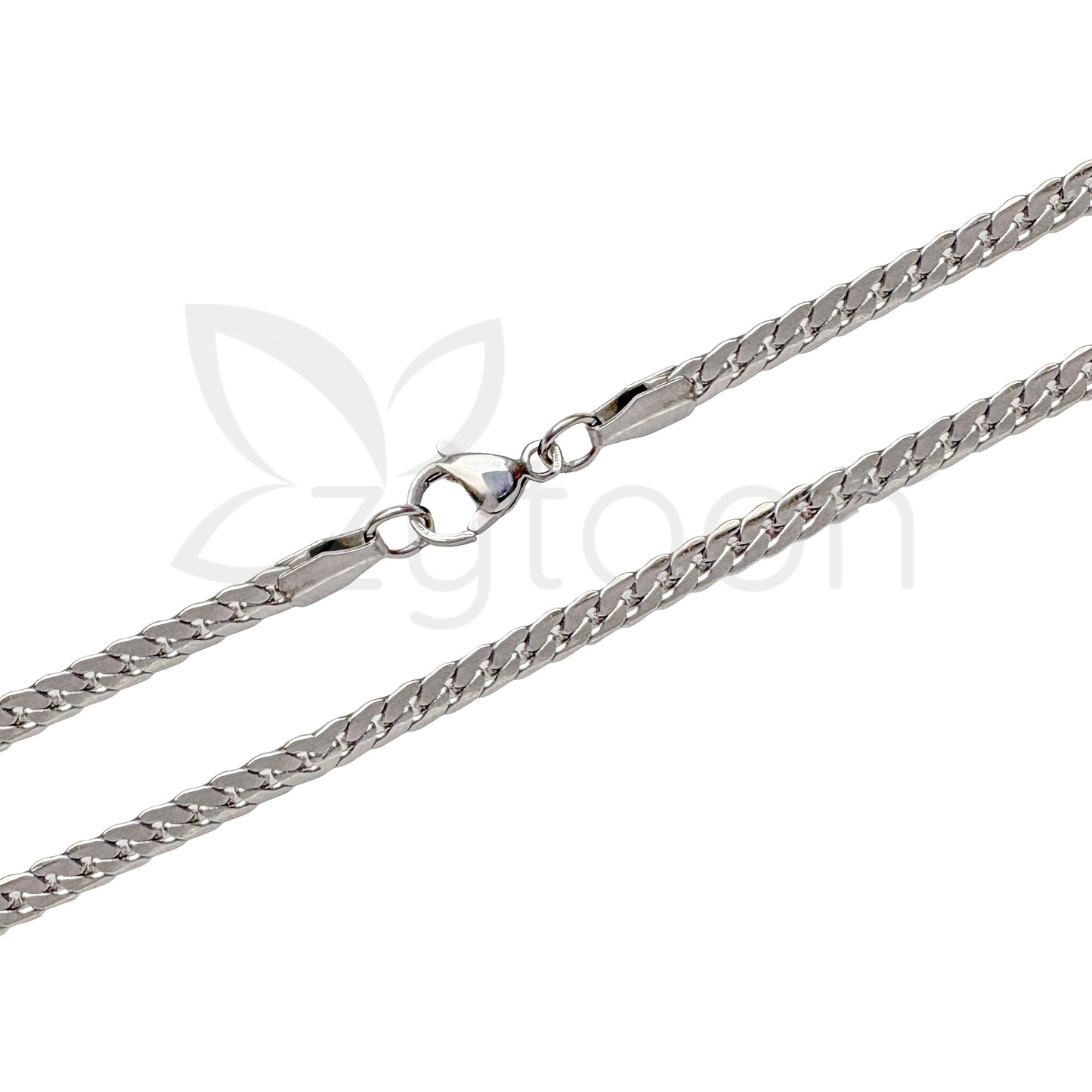 Men's Silver-Toned Virola Link Chain Necklace | Durable Stainless Steel