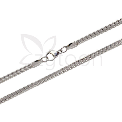 Men's Silver-Toned Virola Link Chain Necklace | Durable Stainless Steel