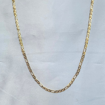 Micro gold plated figaro chain