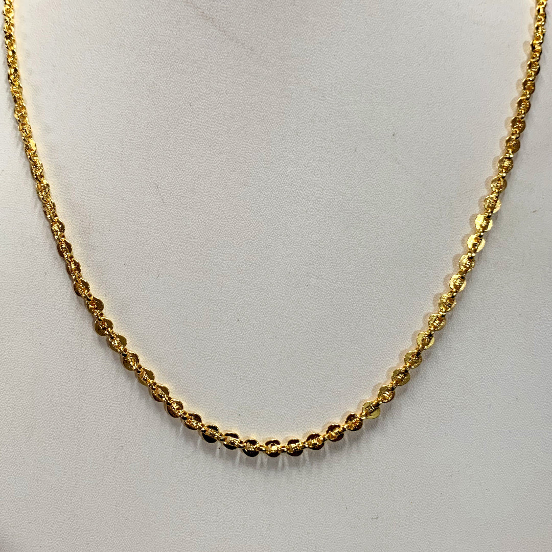 puff marine link micro gold-plated chain