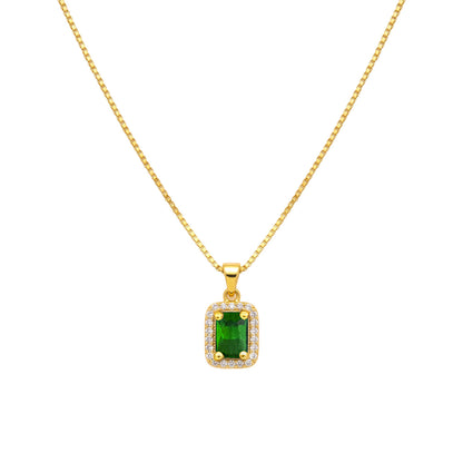 22K Gold Plated AD Pendant Necklace for Women – Nice Box Chain | Anti-Tarnish