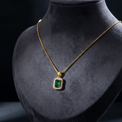 22K Gold Plated AD Pendant Necklace for Women – Nice Box Chain | Anti-Tarnish