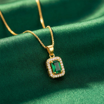 22K Gold Plated AD Pendant Necklace for Women – Nice Box Chain | Anti-Tarnish