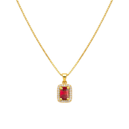 22K Gold Plated AD Pendant Necklace for Women – Nice Box Chain | Anti-Tarnish