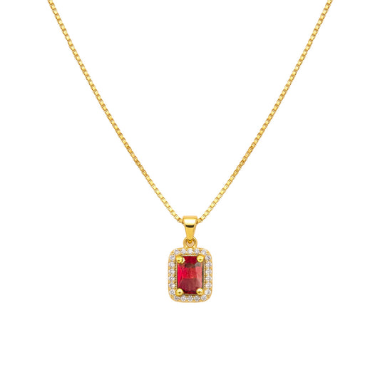 22K Gold Plated AD Pendant Necklace for Women – Nice Box Chain | Anti-Tarnish