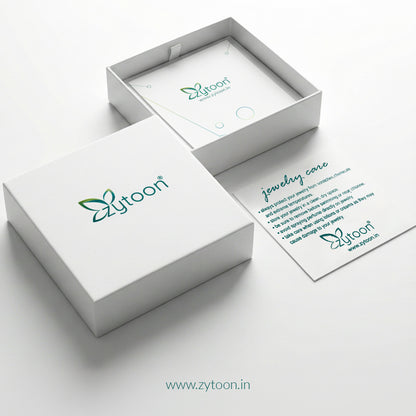 18K Gold Plated Dual Layer Chain with Green Pendant | Anti-Tarnish Necklace by Zytoon